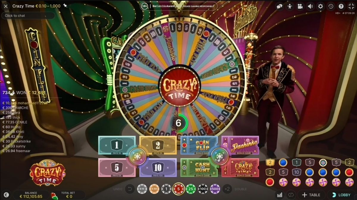 Crazy Time - Interface - bigwin888m