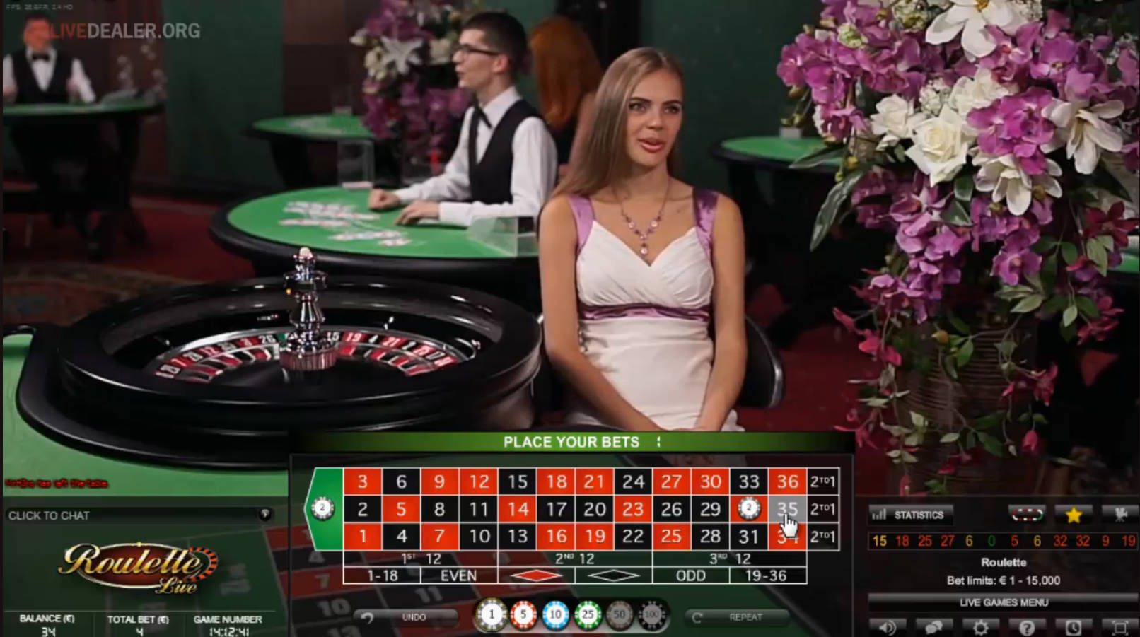 Roulette - Interface - bigwin888m