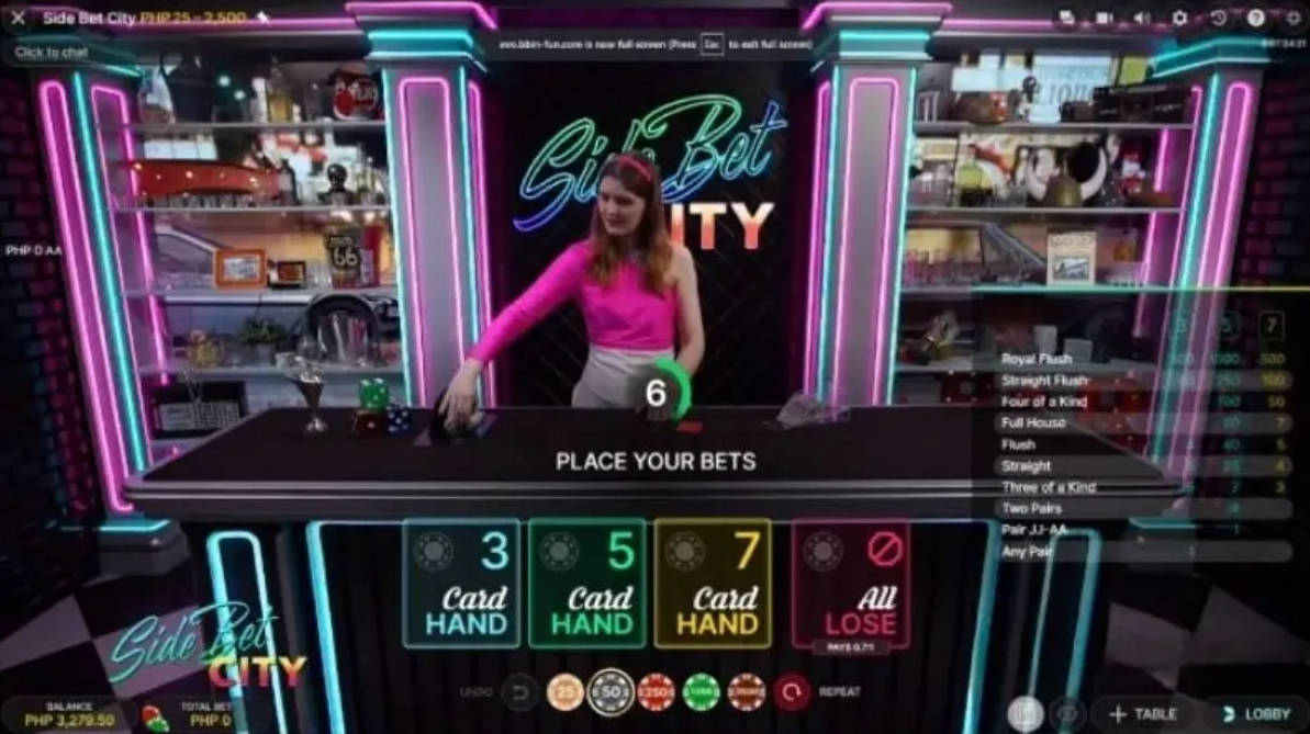 Side Bet City - Interface - bigwin888m