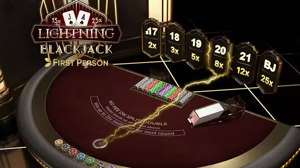 First Person Lightning Blackjack - Gameplay - bigwin888