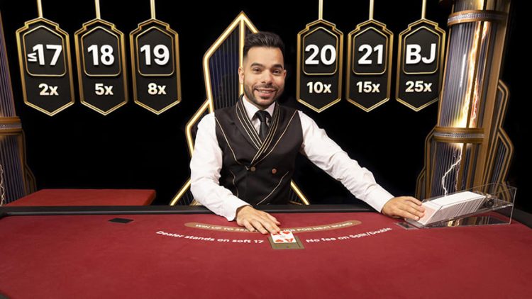 First Person Lightning Blackjack - Interface - bigwin888