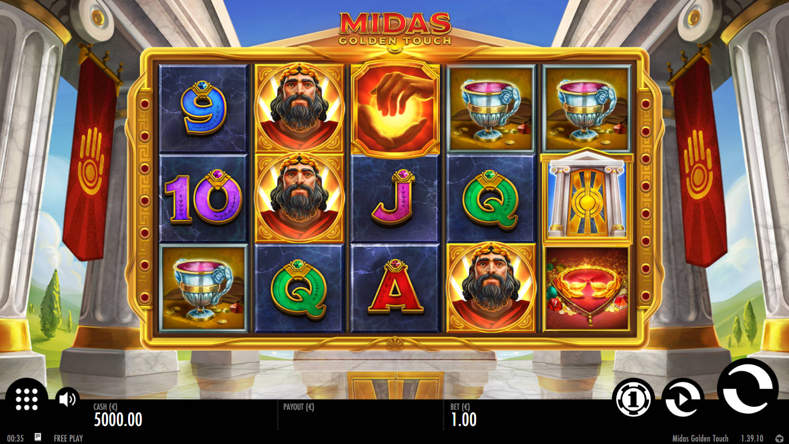 Midas Golden Touch Slot - Interface - bigwin888m